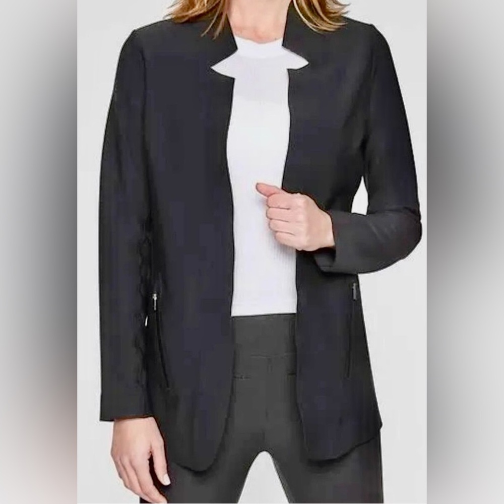 Athleta Stellar Blazer Black MT Medium Tall Work Jacket‎